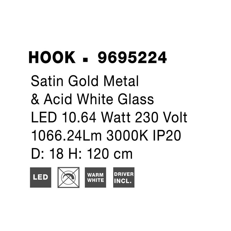 Pakabinamas šviestuvas HOOK 9695224